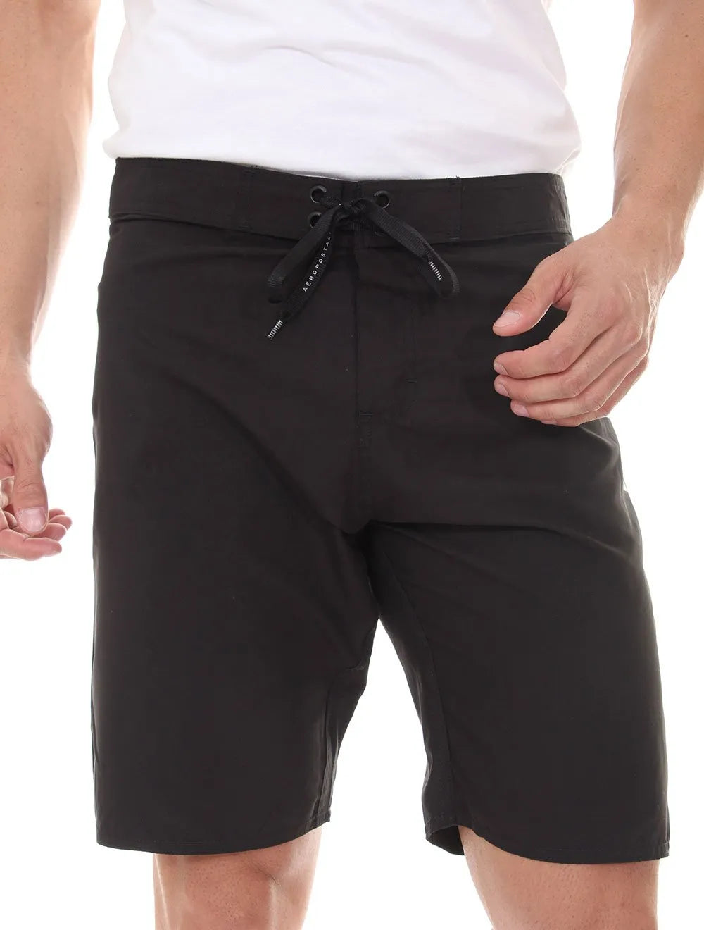 Bermuda Aeropostale Masculina Boardshorts NYC Aero Tape Preta