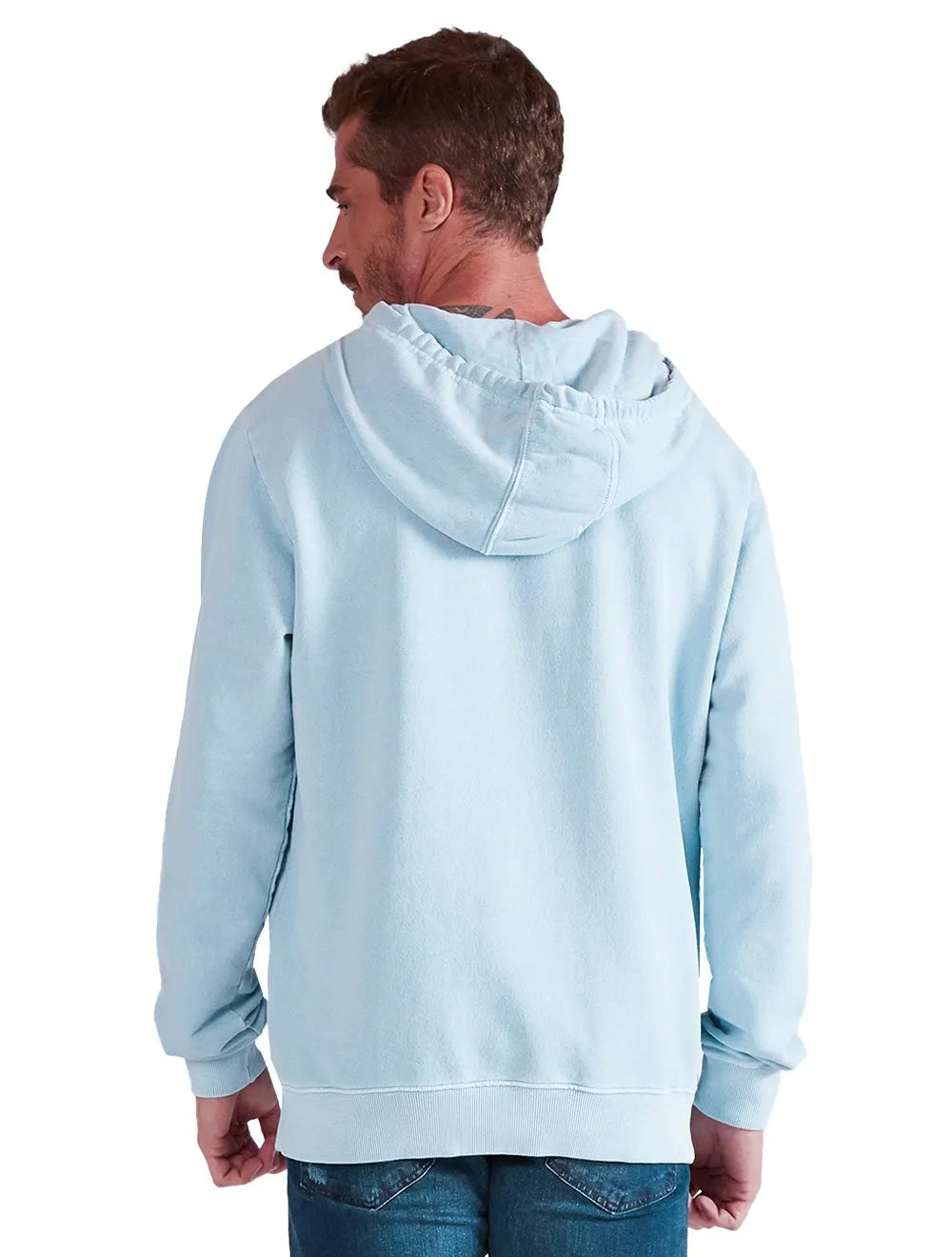 Moletom Nautica Masculino Hoodie Laundry Embroidered Azul Claro