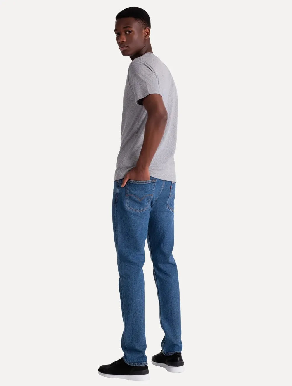Calça Levis Jeans Masculina 505 Regular Azul Médio