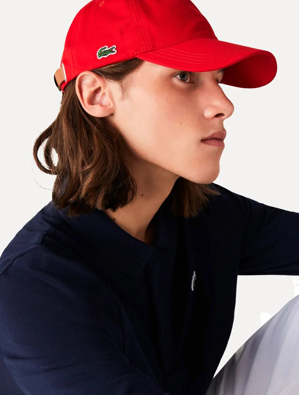 Boné Lacoste Casual Side Logo Vermelho
