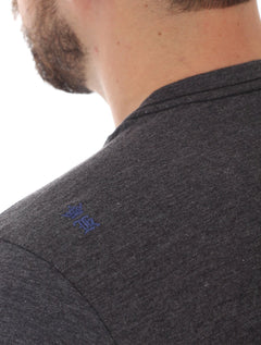 Camiseta Sergio K Masculina Back To Basics Blue Logo Chumbo Mescla