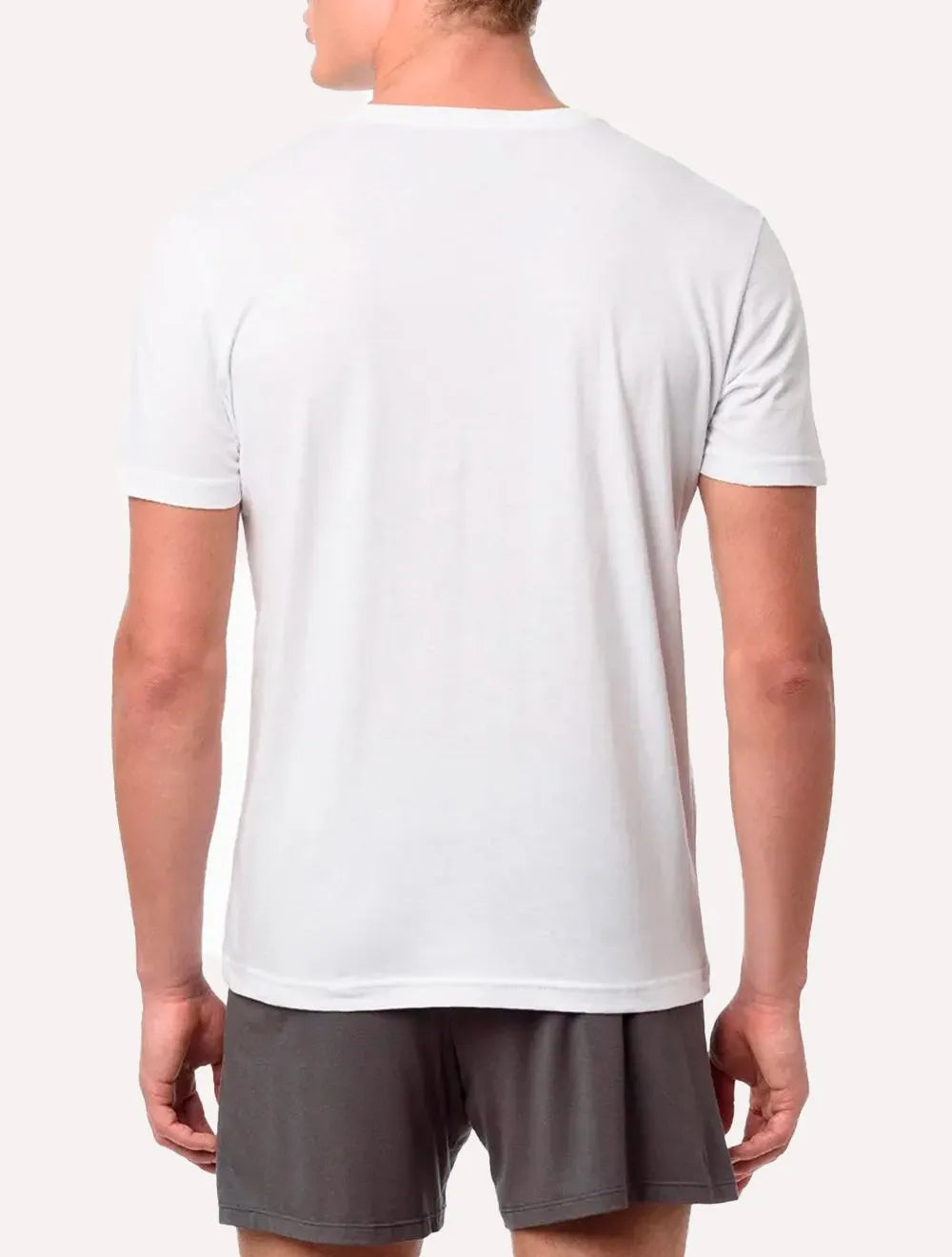 Camisetas Calvin Klein Underwear Masculinas V-Neck Branca e Preta Pack 2UN