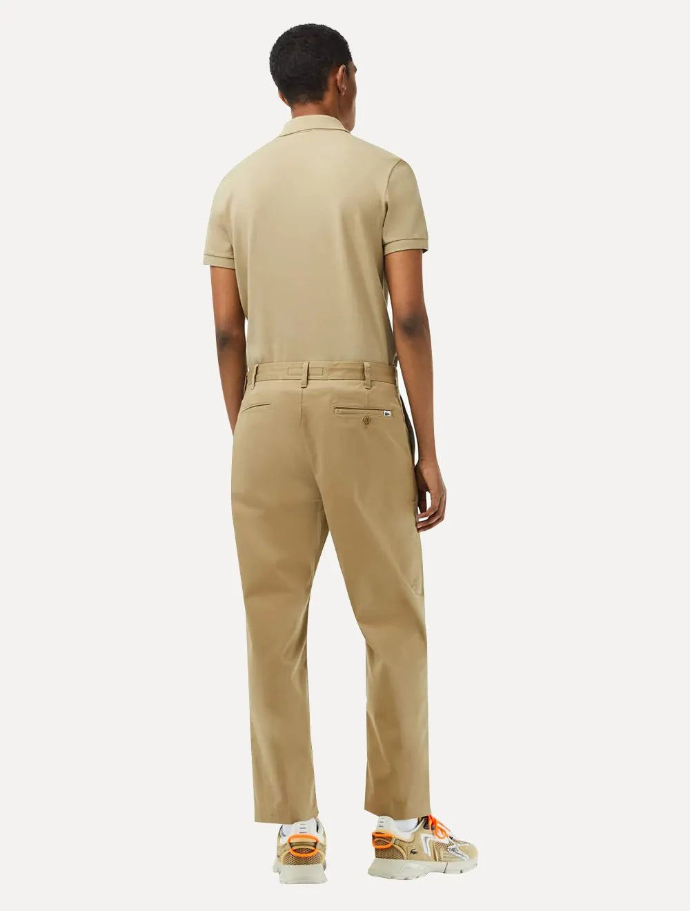Calça Lacoste Masculina Skinny Sarja Chino Stretch Cotton Cáqui