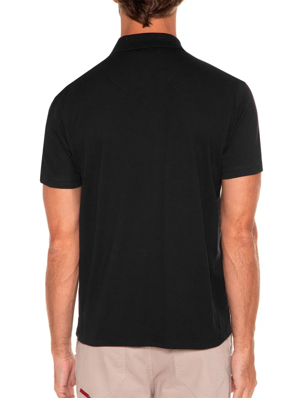 Polo U.S. Polo Assn Masculina Piquet Authentic Black Logo Preta