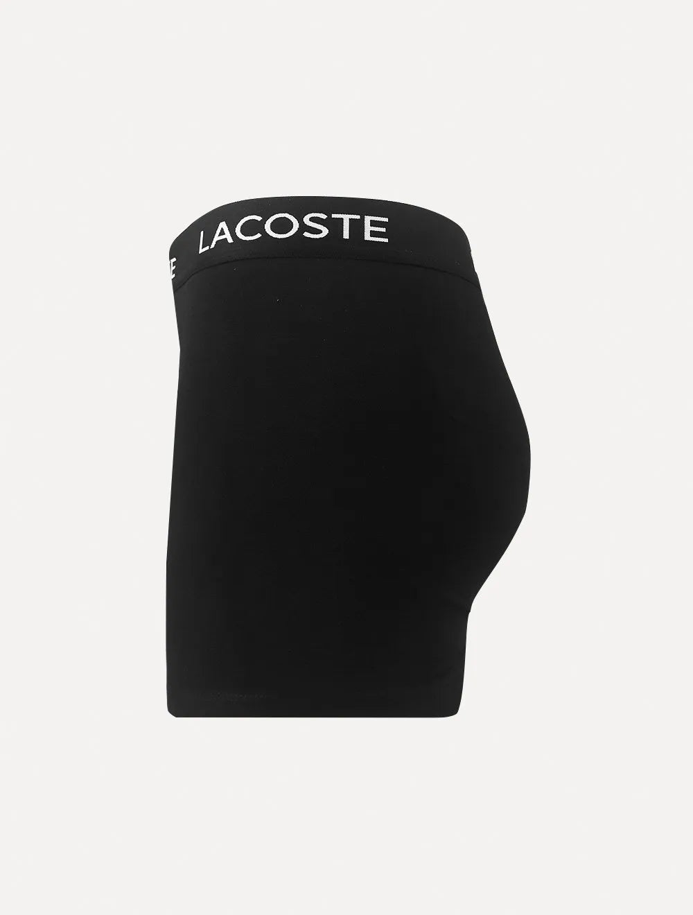 Cuecas Lacoste Boxer Long Colored Lettered Waist Branca/Grafite/Preta Pack 3UN