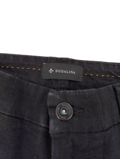 Bermuda Dudalina Jeans Masculina Stretch Bolso Faca Black Preta