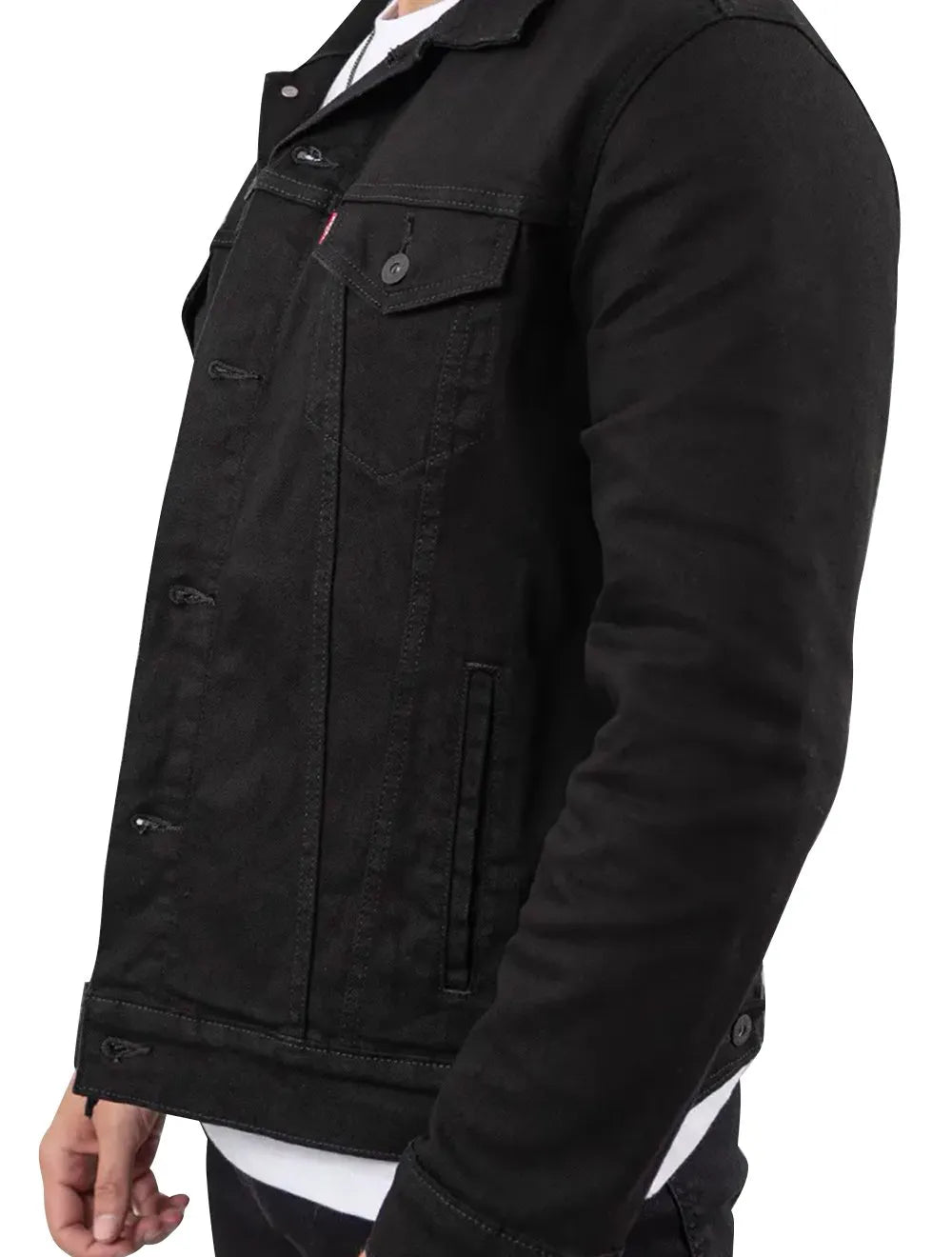 Jaqueta Levis Jeans Masculina Trucker Preta