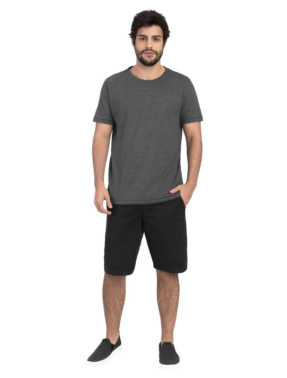 Camiseta Aramis Masculina Eco Lisa Chumbo Mescla