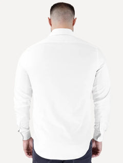 Camisa Tommy Hilfiger Masculina Slim TH Flex Twill Stretch Branco