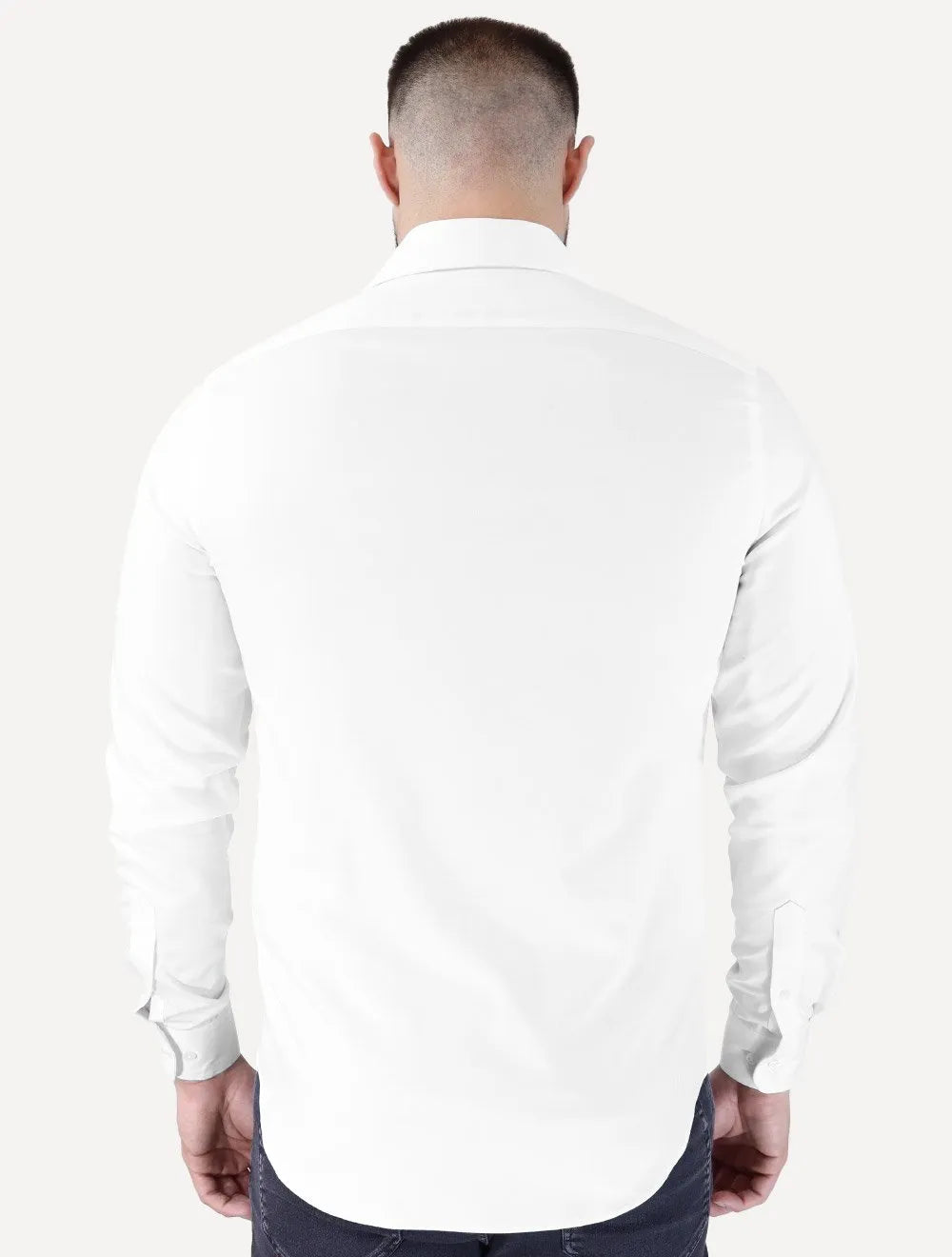 Camisa Tommy Hilfiger Masculina Slim TH Flex Twill Stretch Branco