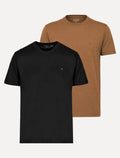 Kit Camisetas Aramis | Masculina Basic Lisa Preta/Âmbar