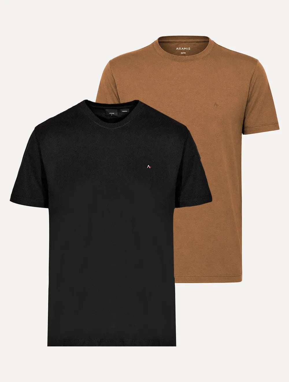 Kit Camisetas Aramis | Masculina Basic Lisa Preta/Âmbar