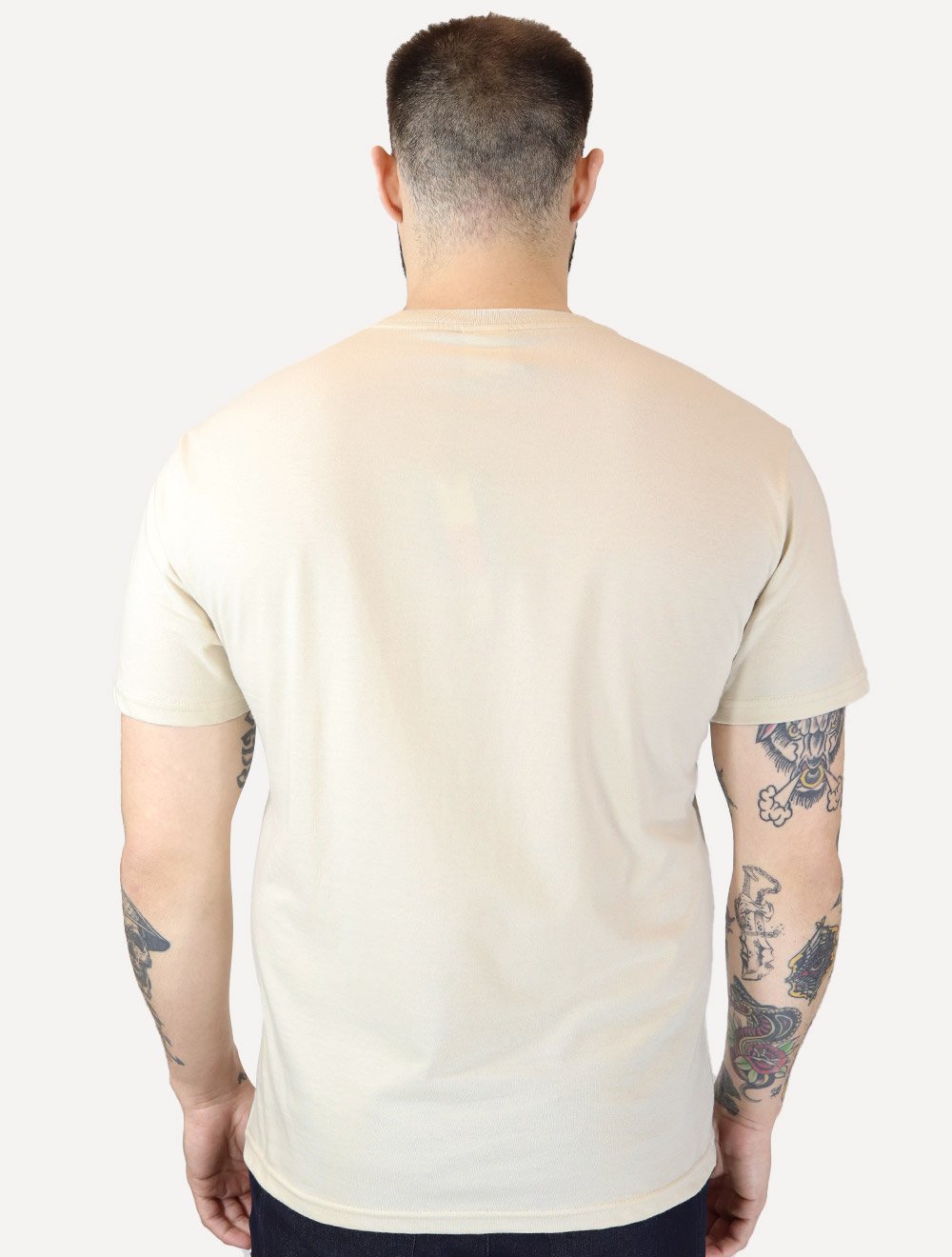 Camiseta Tommy Jeans Masculina Core Linear Gold Logo Areia