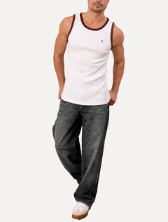 Regata Calvin Klein Jeans Masculina Ribana Friso Off-White