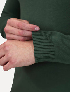 Suéter Dixen Masculina Tricot Manga Longa com Ziper Frontal Verde