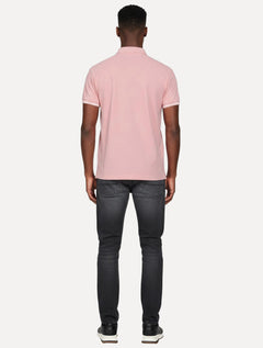 Polo Colcci Masculina Piquet Logo Bordado Rosa Claro