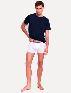 Cueca Calvin Klein Low Rise Trunk Cotton CK Cós Pride Branca