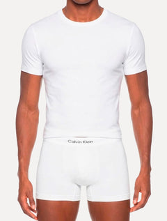 Cueca Calvin Klein Trunk Modern Logo Seamless Rib Branca