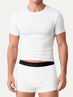 Cueca King & Joe Boxer Lisa Black Logo Branca Pack 2UN AC26701 00002