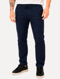Calça Calvin Klein Jeans Masculina Cordão Flanelada Azul Marinho