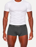 Cueca Calvin Klein Underwear Trunk Modal Logo Prata Grafite 1UN