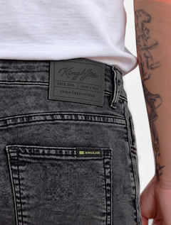 Calça King & Joe Jeans Masculina Slim Flex Black Cinza
