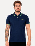 Polo Colcci Masculina Piquet Green Logo Azul Escuro