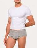Cuecas Calvin Klein Underwear Brief Cotton Rib Cinza Pack 3UN