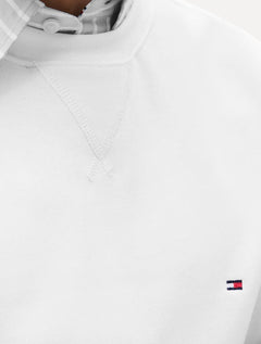 Moletom Tommy Hilfiger Masculino Essential Fleece Crewneck Branco