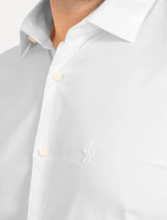 Camisa Ralph Lauren Masculina Slim Office Mono Stretch Branca