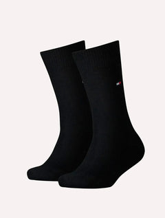 Meia Tommy Hilfiger Masculina Classic Long Preta Kit 2 Pares