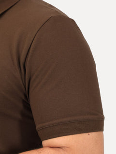 Polo K&J Black Masculina Premium Flex Slim Marron