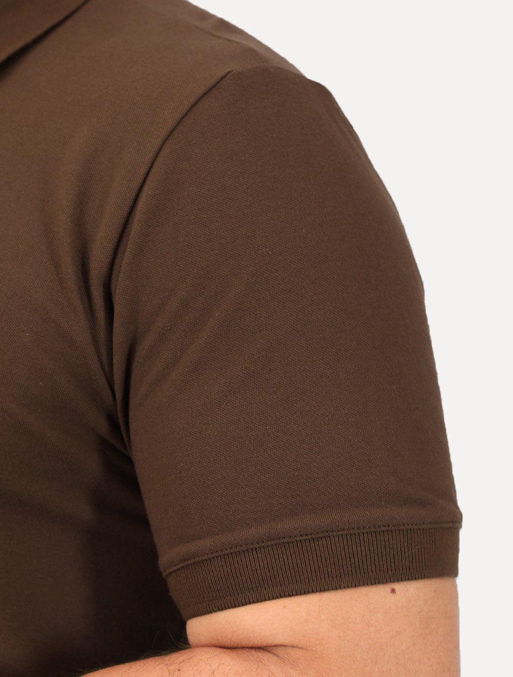 Polo K&J Black Masculina Premium Flex Slim Marron