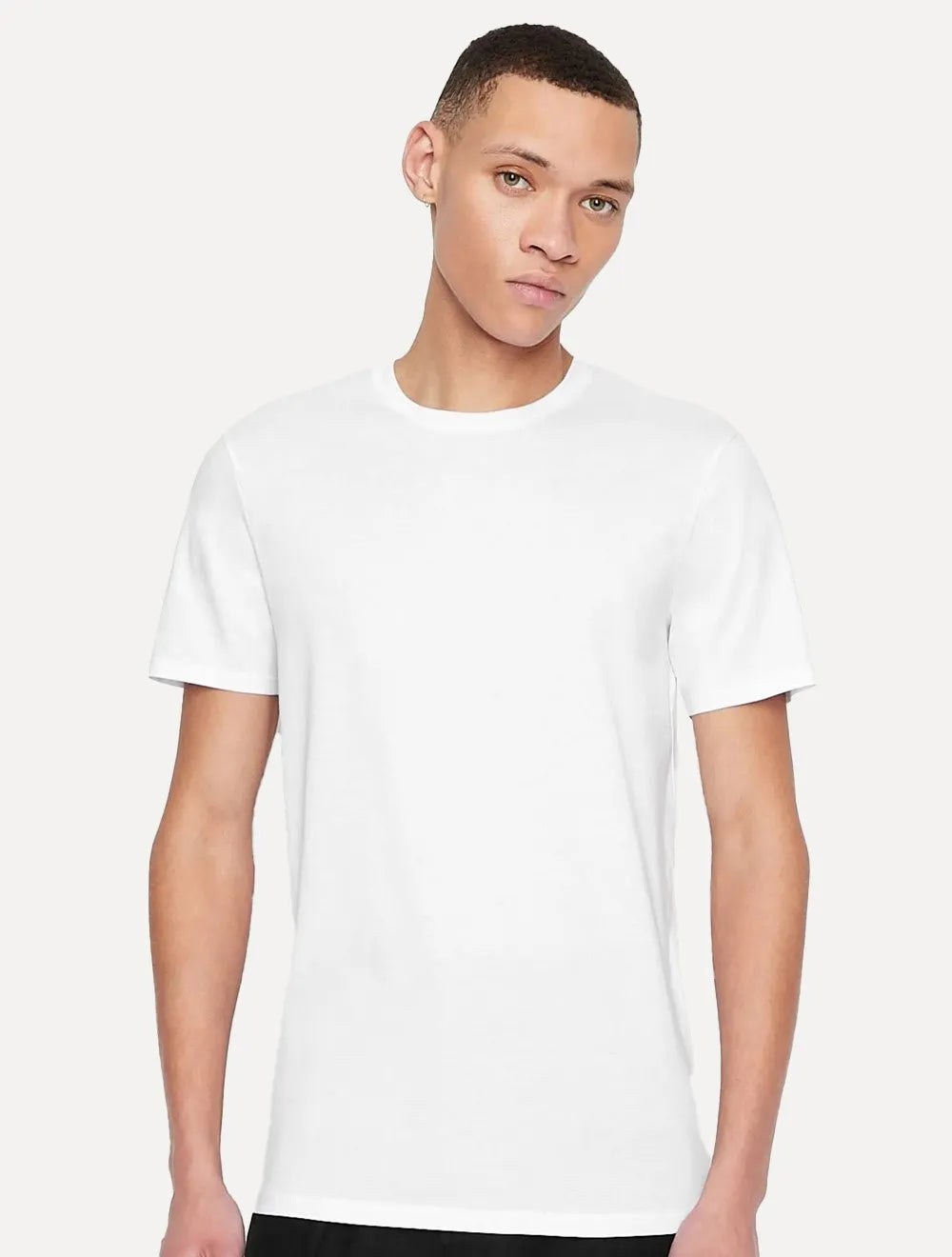 Camiseta Armani Exchange Masculina Slim Fit em Cotton Pima Branca