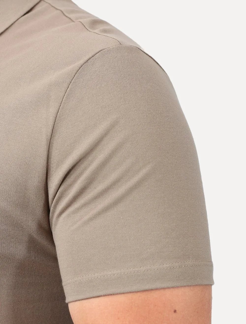 Polo John John Masculina Light Transfer Bege Médio
