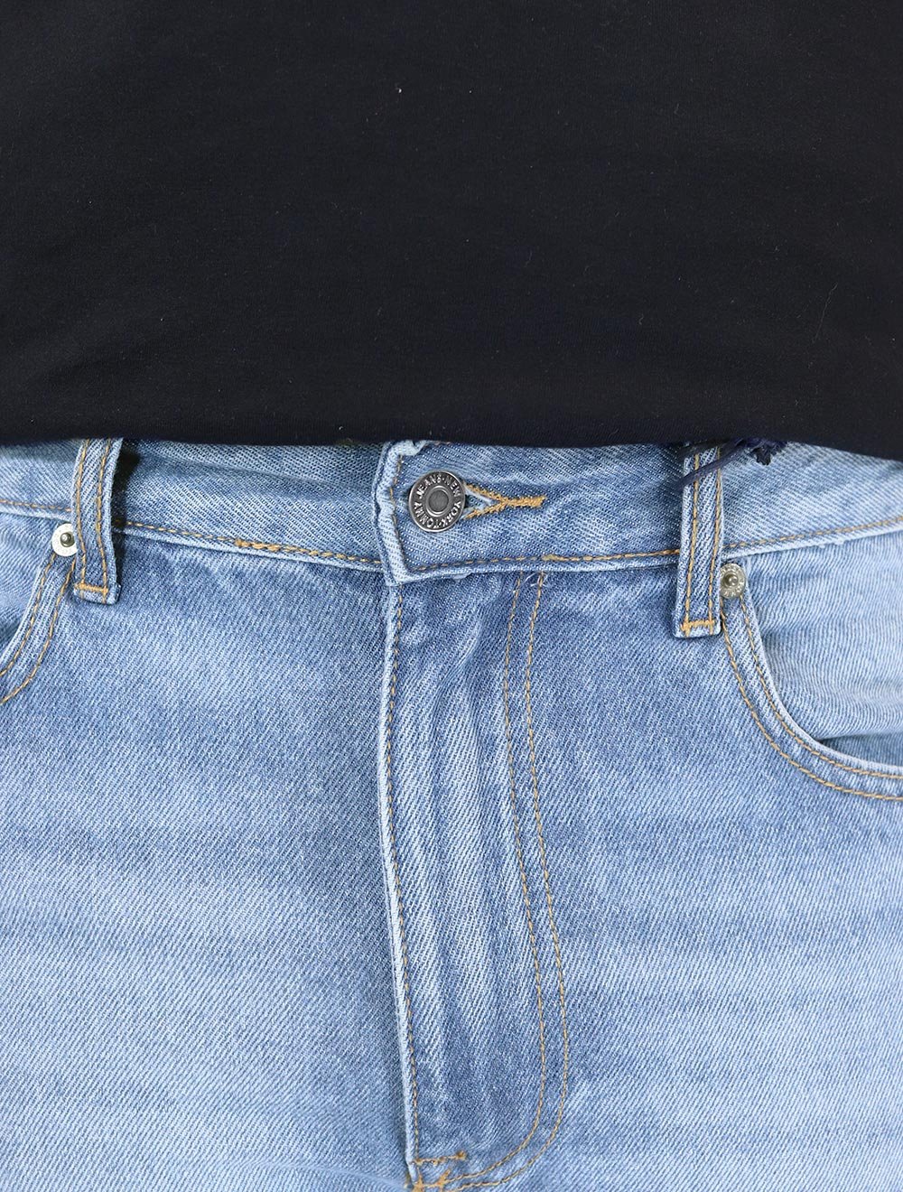Calça Tommy Jeans Masculina Dad Regular Tapered Azul Claro
