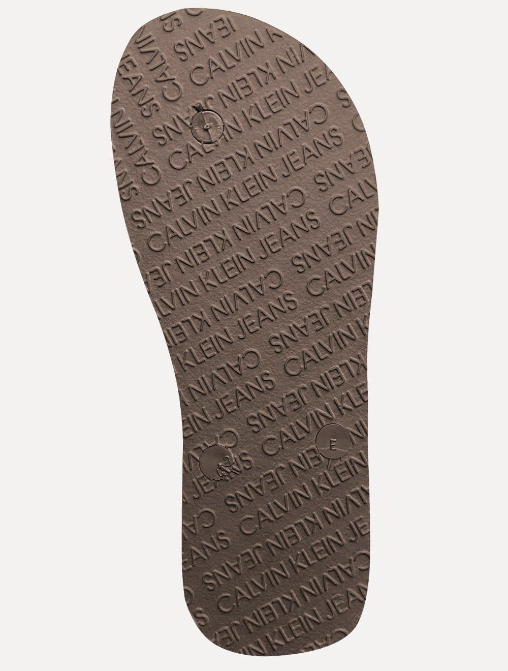 Chinelo Calvin Klein Jeans Silk Blue Logo Básico Marrom