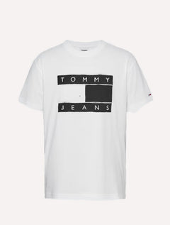 Camiseta Tommy Jeans Masculina Classic Spray Flag Branca