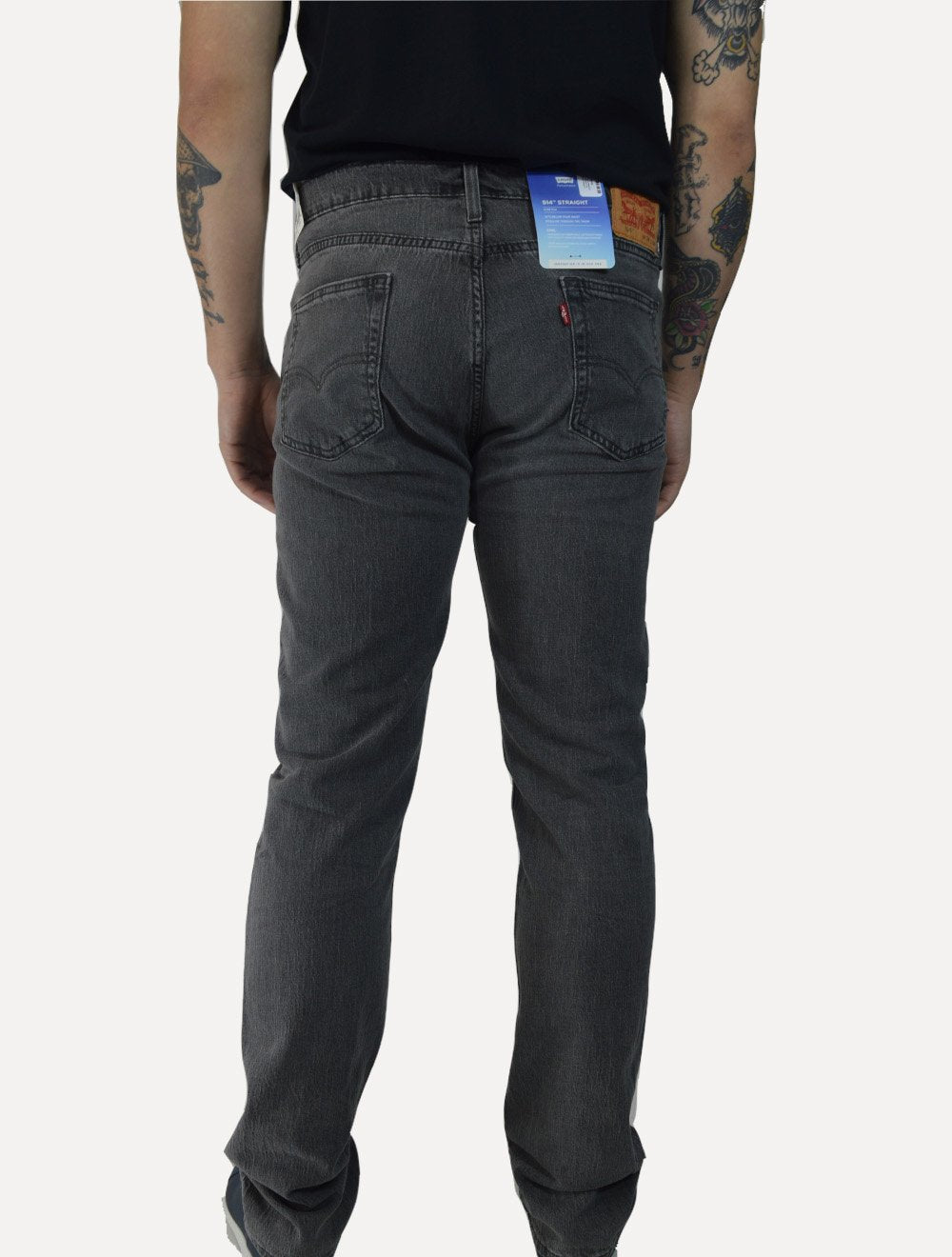 Calça Levis Jeans Masculina 514 Straight Stretch Cool Cinza