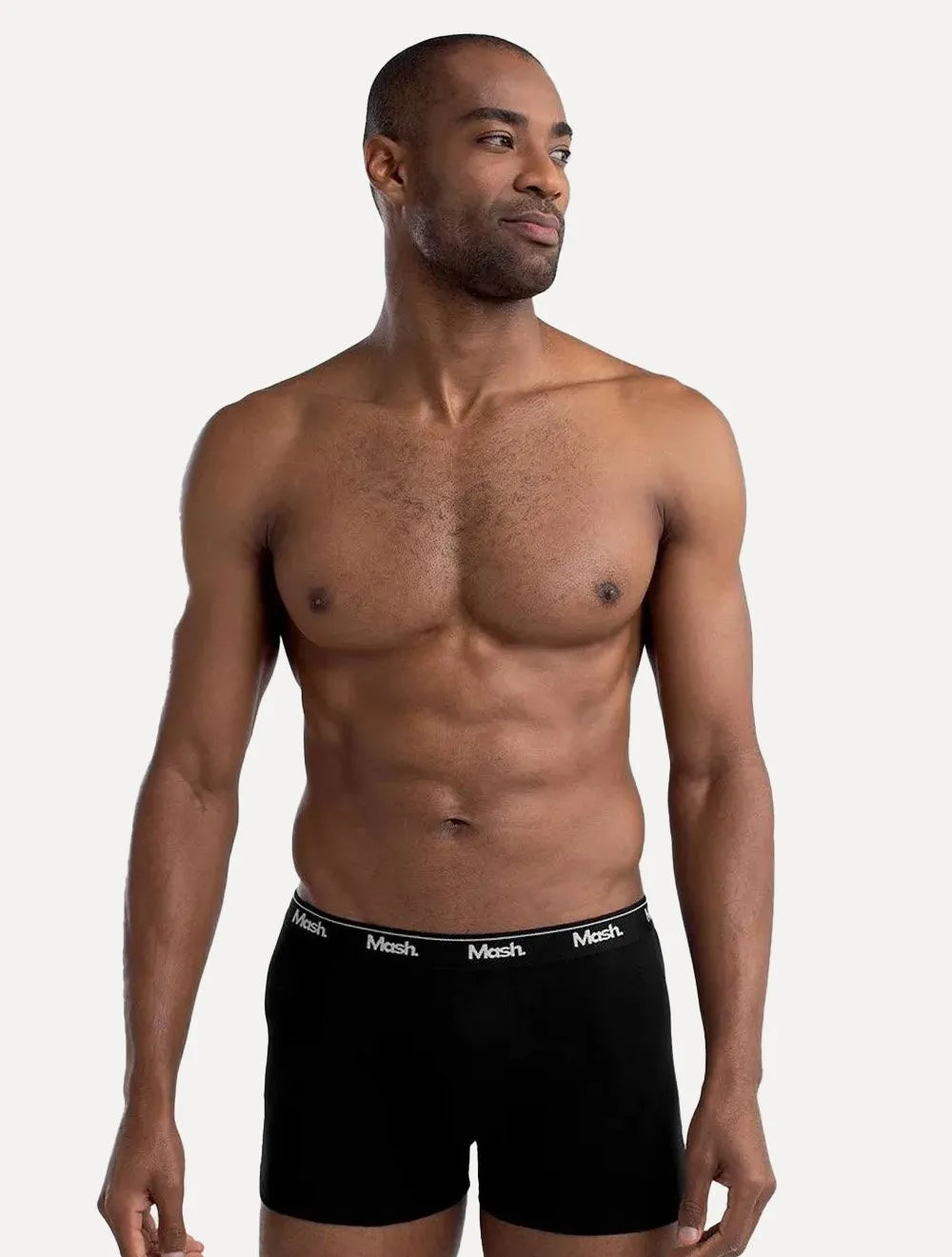 Cueca Mash Boxer Cotton Basic Preta/ Chumbo Pack 2UN
