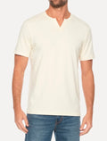Camiseta Aramis Masculina Regular Gola Detalhe Decote Off White