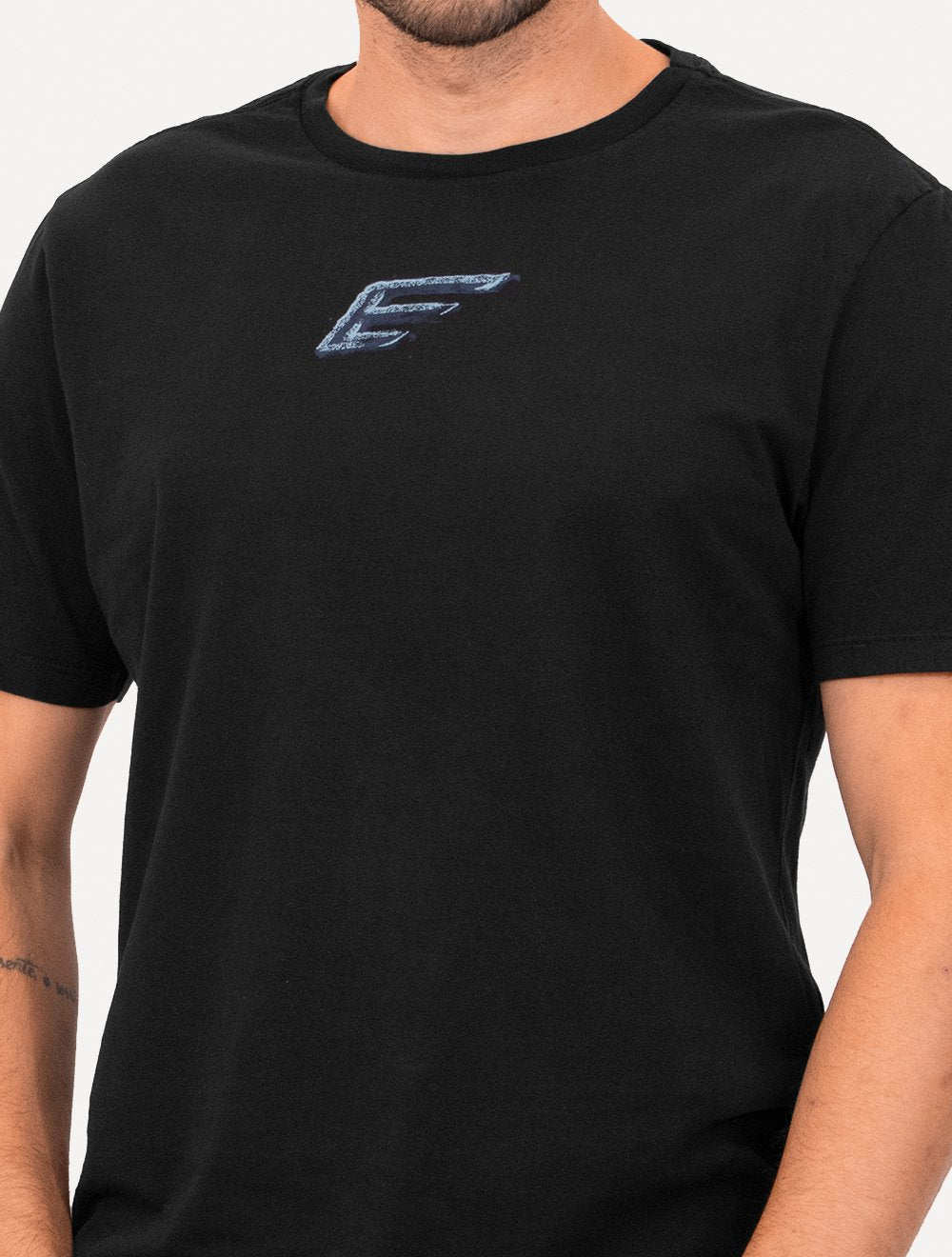 Camiseta Ellus Masculina Cotton Fine Easa Paint Preta