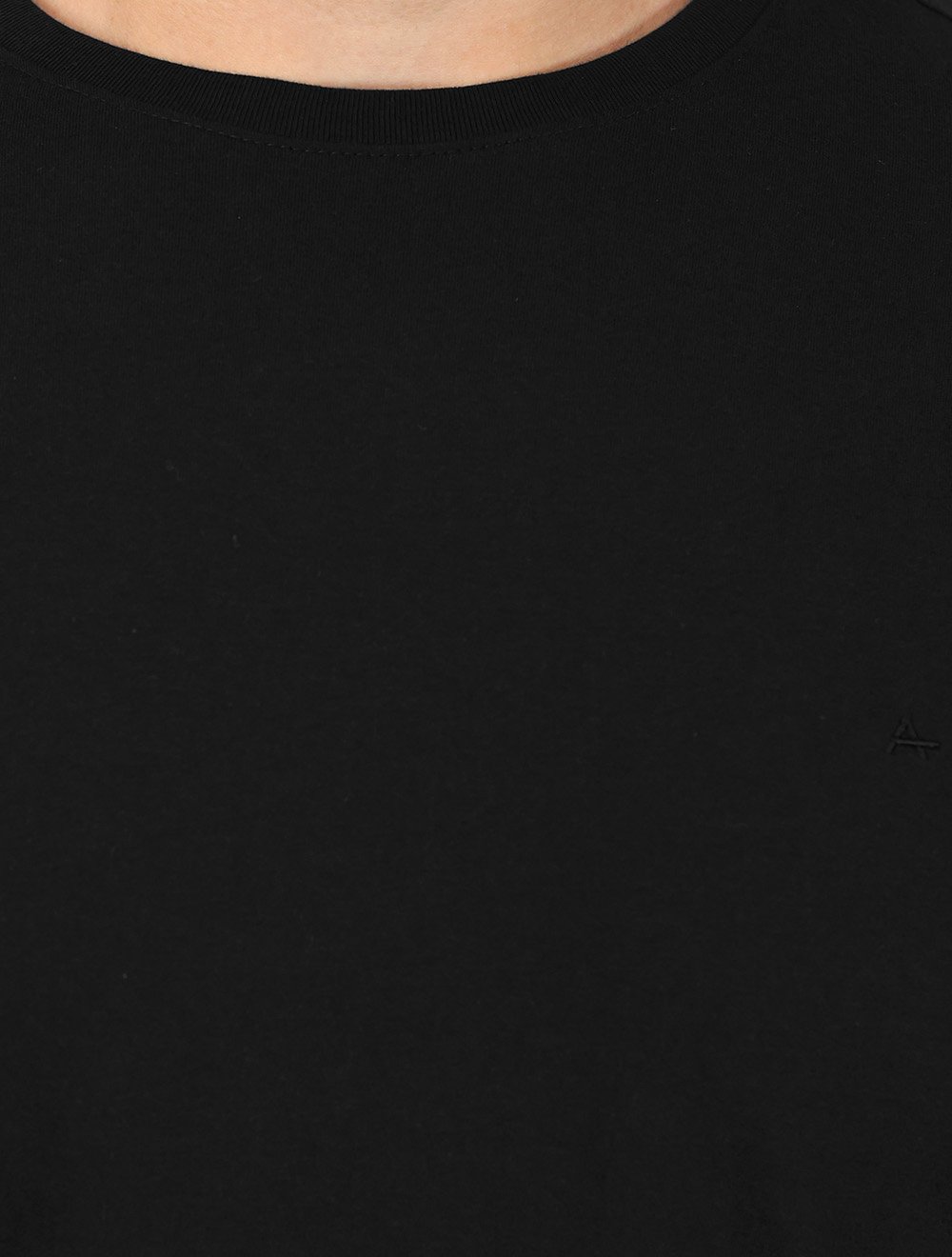 Camiseta Aramis Masculina Manga Longa Basica Mono Logo Preta
