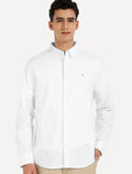 Camisa Calvin Klein Jeans Regular CK Grey Logo Branca