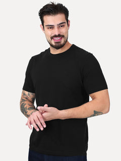 Camiseta Individual Slim Pima Soft Touch Logo Preto