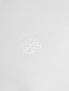 Polo John John Masculina Light Button Transfer Branca