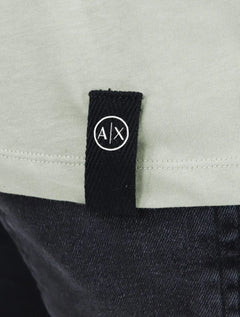 Camiseta Armani Exchange Masculina Regular Circle AX Logo Verde Claro