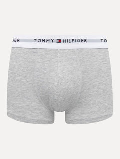 Cueca Tommy Hilfiger Cotton Stretch Trunk Cinza Mescla Azul Marinho Pack