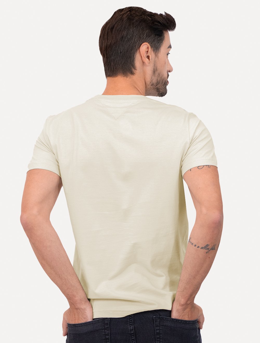 Camiseta Tommy Hilfiger Masculina Big Logo Est.1985 Areia