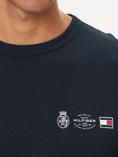Camiseta Tommy Hilfiger Masculina Regular Small Crest Outline Azul Marinho